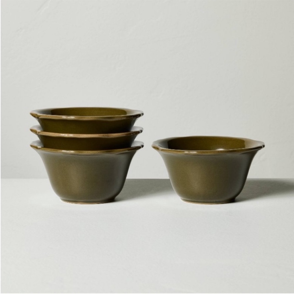 4-Piece Carved Edge Mini Bowls Green - Hearth & Hand™ with Magnolia